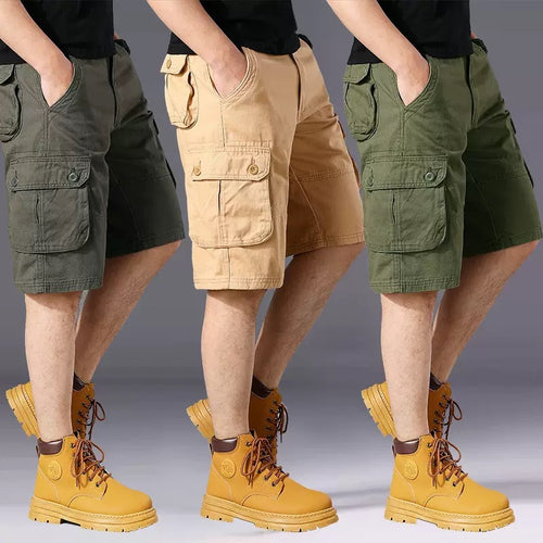 Herren Cargo-Shorts mit einer Vielzahl von praktischen Taschen und verstellbarem Bund EB