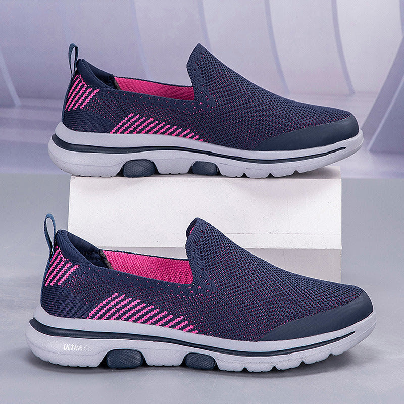 Damen Atmungsaktive Slip-On Sneakers mit elastischem Aufbau EB