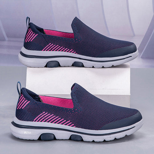 Damen Atmungsaktive Slip-On Sneakers mit elastischem Aufbau EB