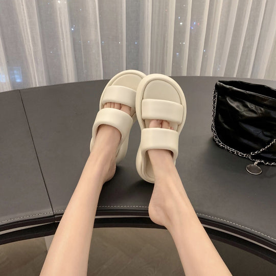 Damen Komfort-Sandalen mit leichtem Plateau und verstellbaren Riemen EB