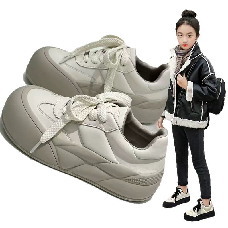 Damen Chunky Sneakers mit atmungsaktiver Oberflächenstruktur und rutschfester Sohle EB