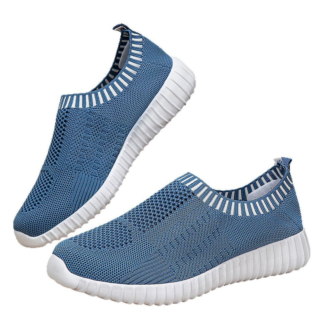Damen nan elastischer Schlupf-Komfort-Sneaker mit dreidimensionaler Strickstruktur und profilierter Leichtsohle EB