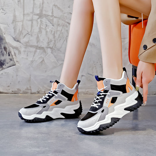 Damen Hohe Sneakers mit wärmendem Innenfutter und strukturiertem Design EB