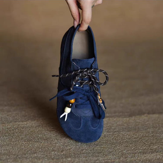 Damen Sportliche Schnürschuhe mit dekorativen Elementen EB