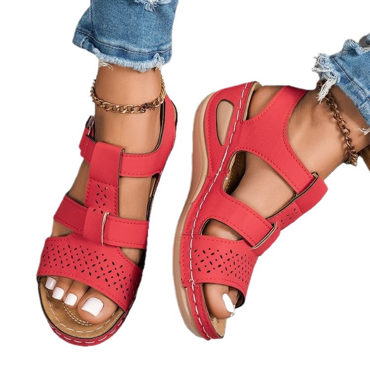 Damen Komfortable Riemensandalen mit anatomischem Fußbett EB