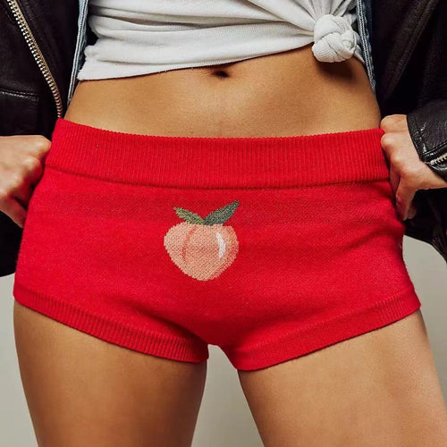 Damen Boxershorts mit verspieltem Fruchtmotiv EB
