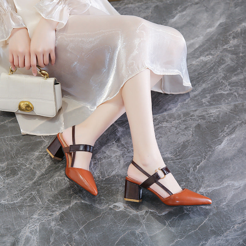 Damen Slingback-Pumps mit modischem Schmuckverschluss EB