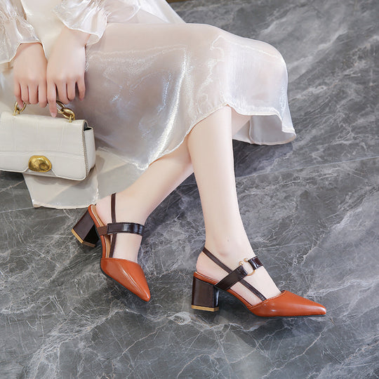 Damen Slingback-Pumps mit modischem Schmuckverschluss EB