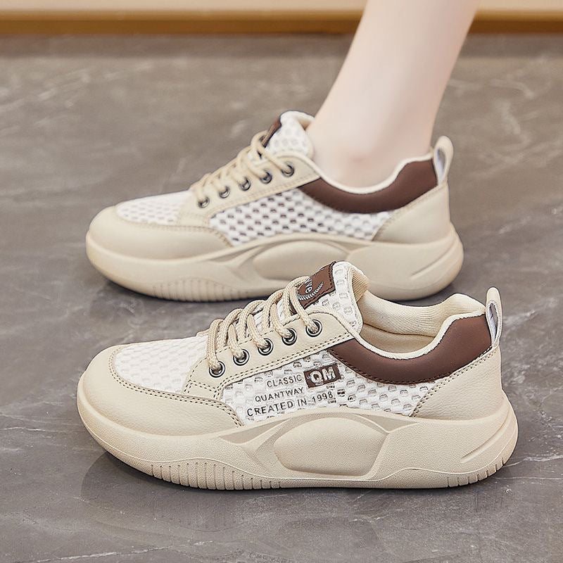 Damen Atmungsaktive Sneakers mit elastischer Schnürung und stabiler Sohle EB