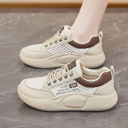 Damen Atmungsaktive Sneakers mit elastischer Schnürung und stabiler Sohle EB