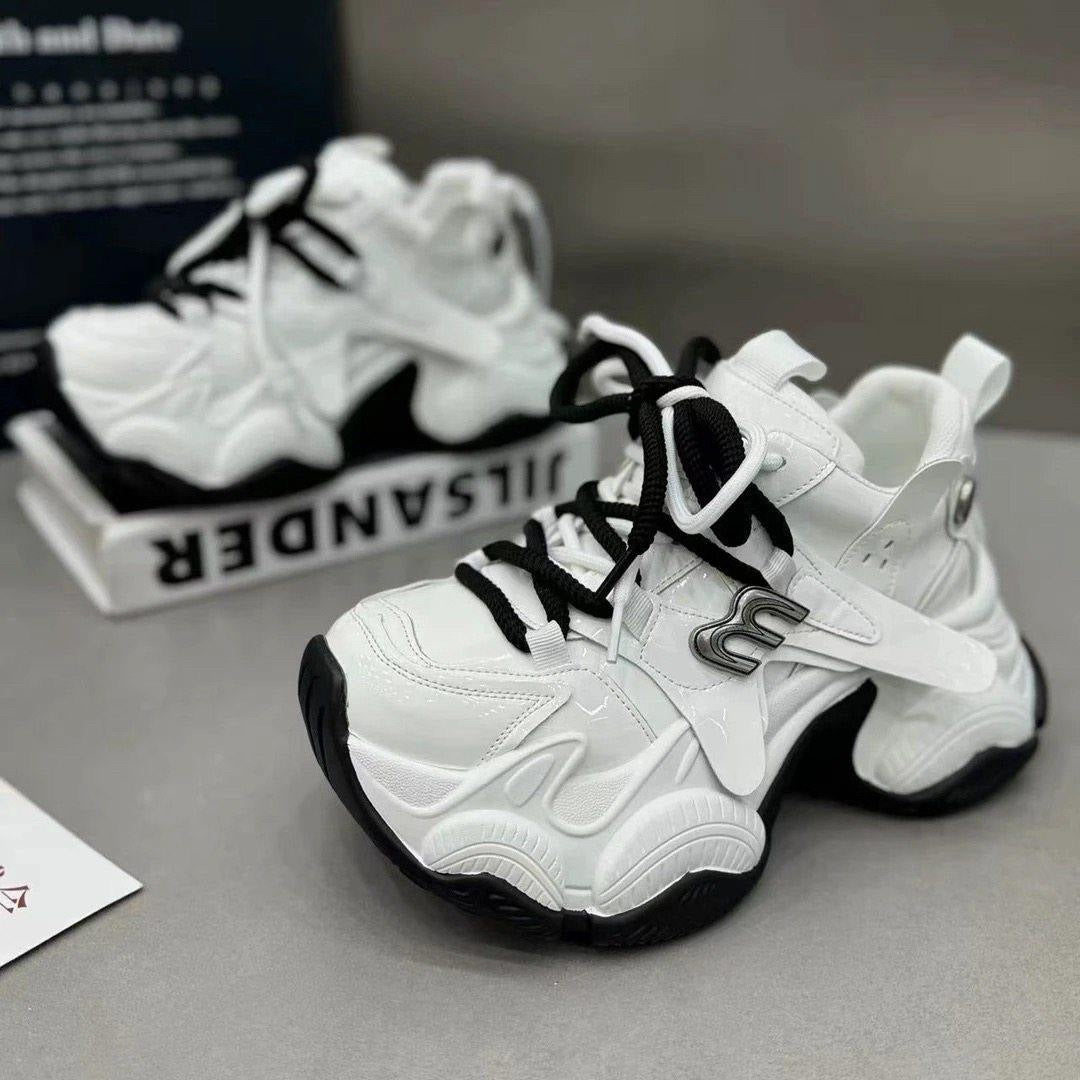 Damen Trendige Chunky Sneakers mit atmungsaktiver Mesh-Oberfläche und innovativer Dämpfung EB