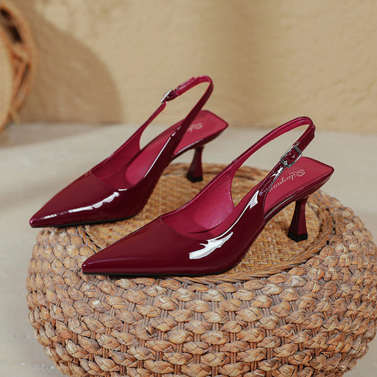 Damen Slingback-Pumps mit elegantem spitzen Design und funktionalem Riemen EB