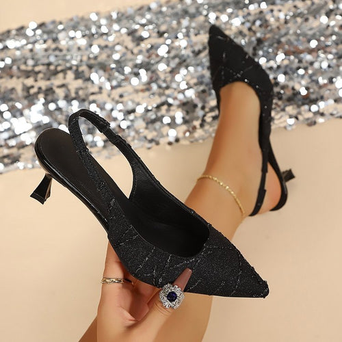Damen Schlupfsandalen mit elegantem Fersenriemen EB