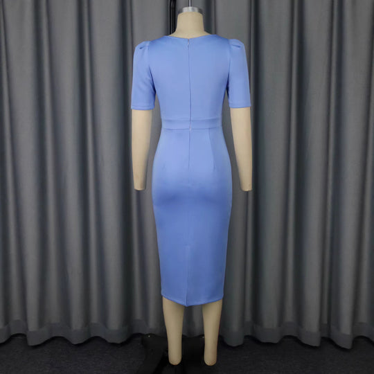 Damen figurbetontes Kleid mit floralem Dekor EB