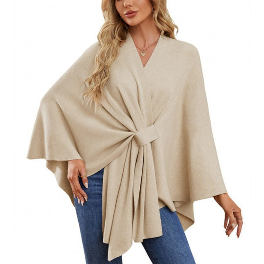 Damen modischer Wickelmantel mit trendigem Design EB