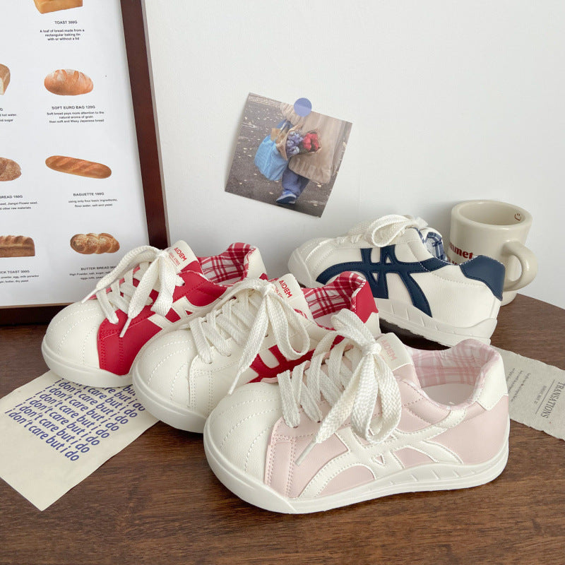Damen Sportliche Sneaker mit kariertem Innenfutter und modischem Design EB