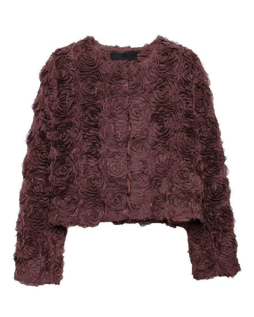 EB | Garten Rundhals Blüten Kurzjacke