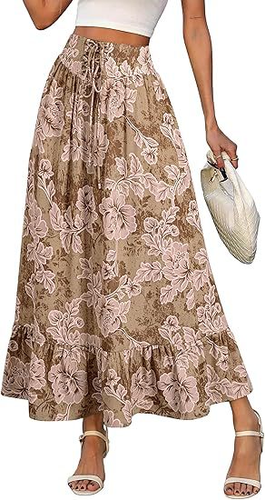 Damen Jumpsuit mit floralem Druck und elastischer Taillierung EB