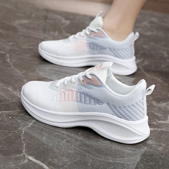 Damen sportliche Laufschuhe mit atmungsaktiver Netzoberfläche und dämpfender Sohle EB