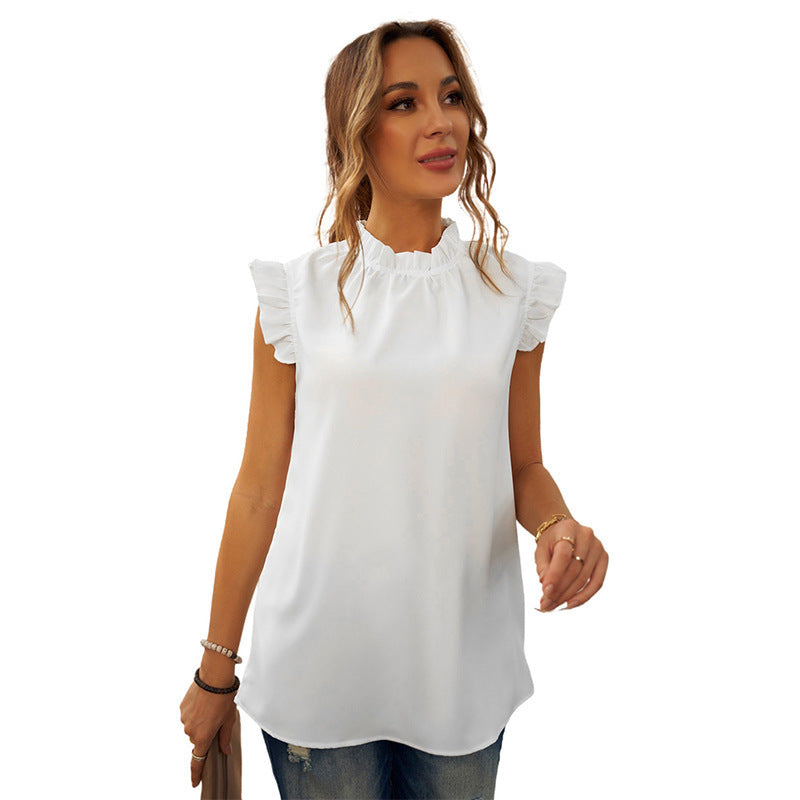 Damen Elegante Bluse mit Rüschendetails EB