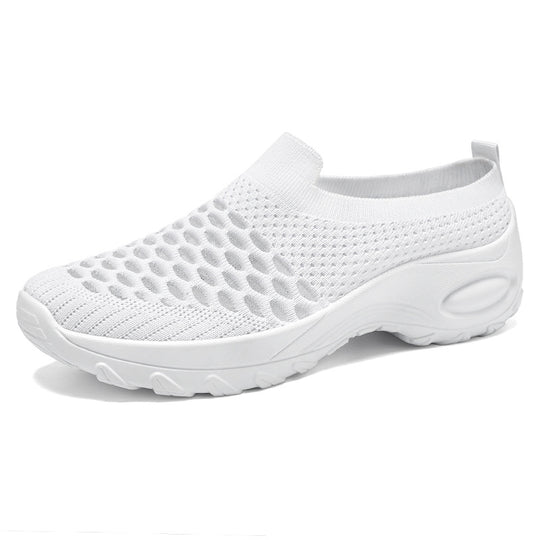 Damen Atmungsaktive Slip-On Laufschuhe mit elastischer Netzstruktur EB