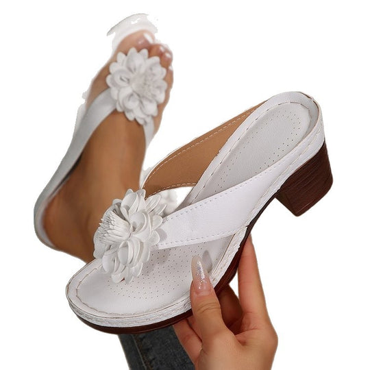 Damen Bequeme und modische Sandalen mit floralem Design EB