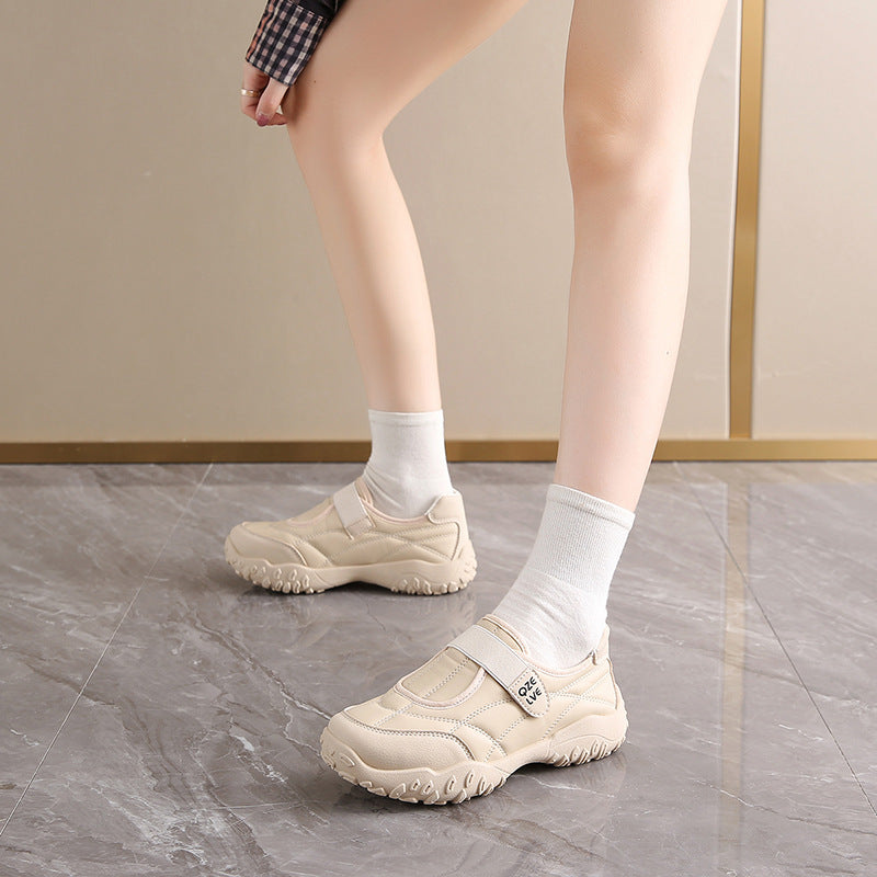 Damen Komfortable Freizeitschuhe mit strapazierfähiger Gummisohle und verstellbarem Riemen EB
