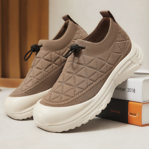 Damen nan gesteppter Slip-On Winterhalbschuh mit Quick-Lock Kordelzug, elastischem Schaft und rutschfester Profillaufsohle EB