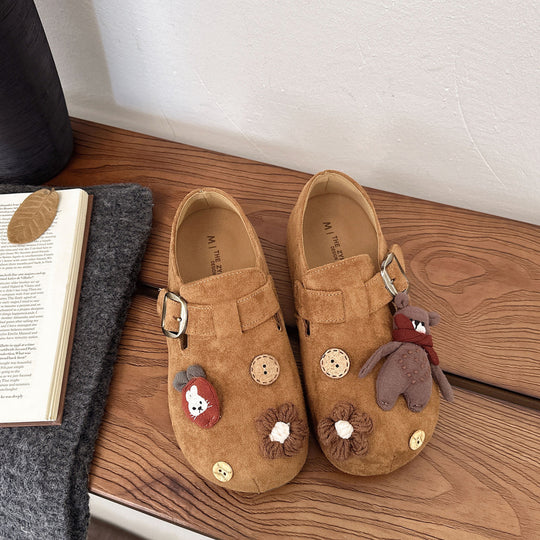 Damen Plüschige Clogs mit verspieltem Tierdesign EB
