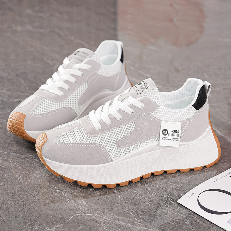 Damen Freizeit Sneakers mit atmungsaktivem Mesh-Obermaterial und rutschfester Sohle EB