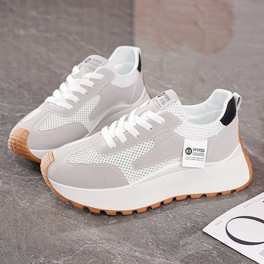 Damen Freizeit Sneakers mit atmungsaktivem Mesh-Obermaterial und rutschfester Sohle EB