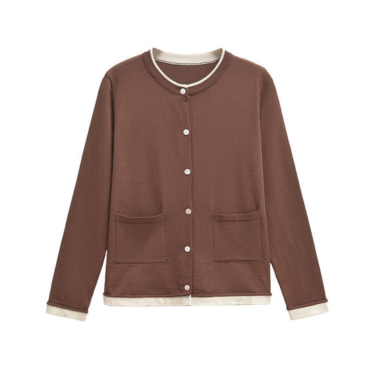 Damen Bequeme Strickjacke mit Taschen EB