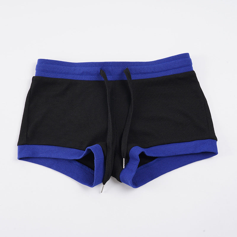 Damen Sportliche Shorts mit elastischem Bund und Kordelzug EB