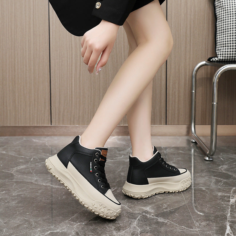 Damen Sportliche High-Top Sneakers mit rutschfester Gummisohle und hohem Tragekomfort EB