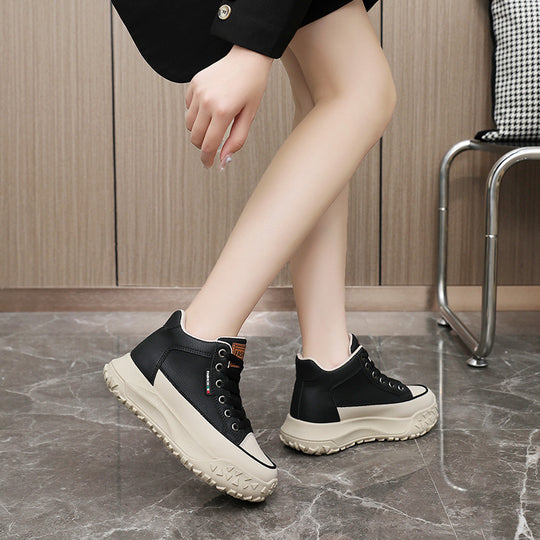 Damen Sportliche High-Top Sneakers mit rutschfester Gummisohle und hohem Tragekomfort EB