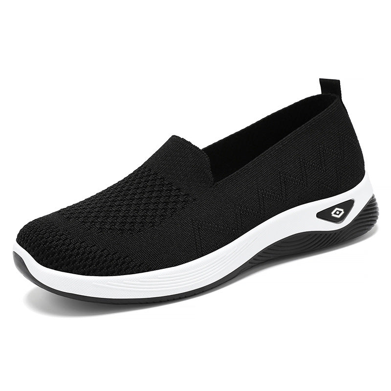 Damen Sportliche Slip-On Schuhe mit flexibler Sohle und atmungsaktivem Obermaterial EB