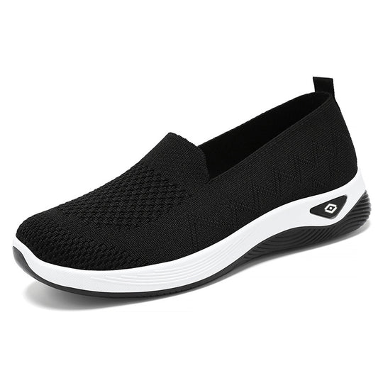 Damen Sportliche Slip-On Schuhe mit flexibler Sohle und atmungsaktivem Obermaterial EB