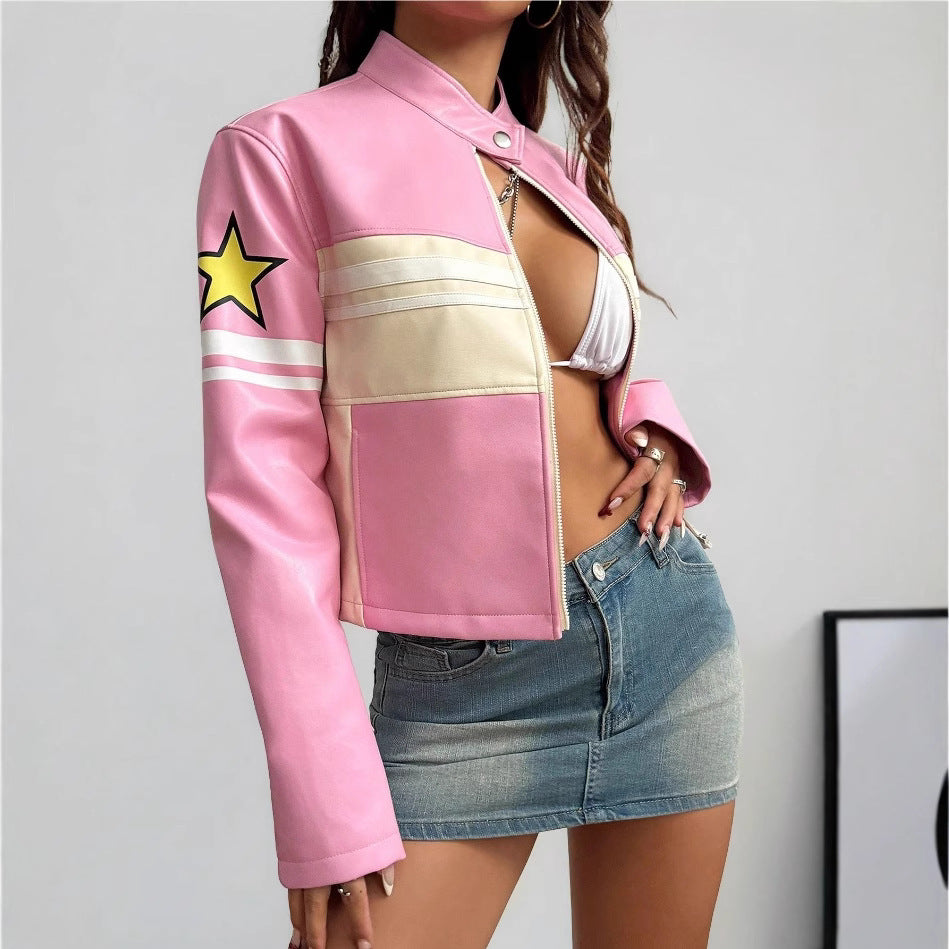 Damen Sportliche Kurzjacke mit detailreichen Applikationen EB