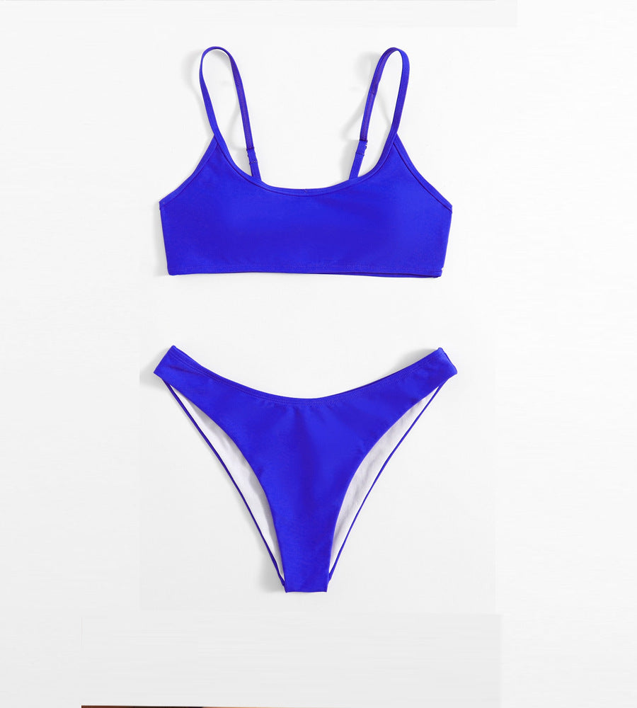 Damen Bikini-Set mit minimalistischem Design und verstellbaren Trägern EB