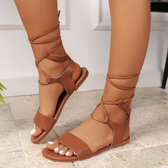 Damen modische Riemchen-Sandalen mit verstellbaren Schnallen und bequemem Fußbett EB