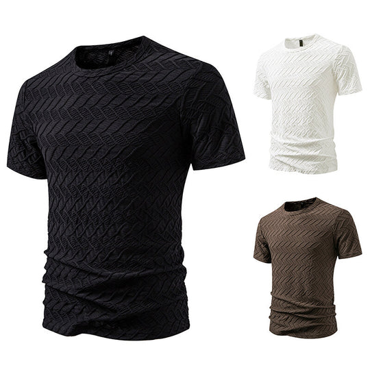 Herren Strukturiertes Kurzarmshirt mit modernem Design EB