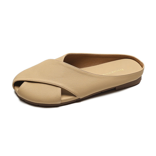 Damen elegante Clogs mit modischem Kreuzband-Design EB
