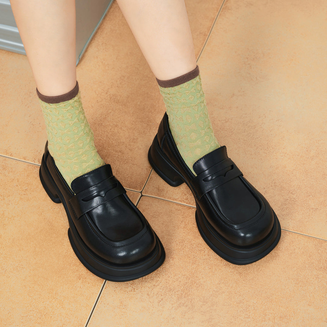 Damen moderner Loafer mit eleganter Schnallenverzierung EB