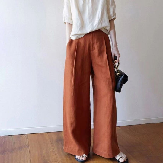 Damen Weite Leinenhose EB