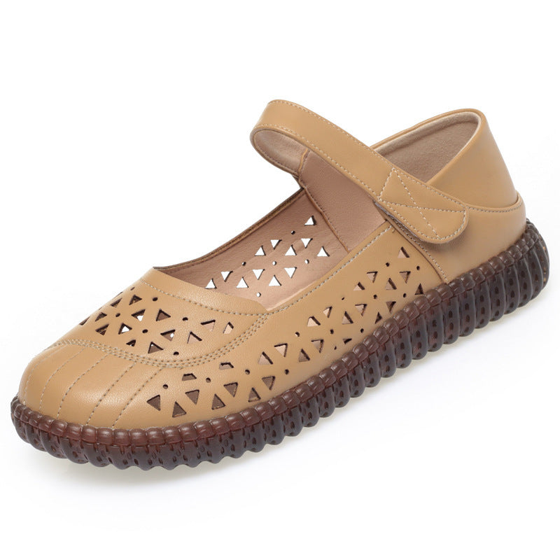 Damen Mary Jane Clogs mit atmungsaktivem Design und elastischem Riemen EB