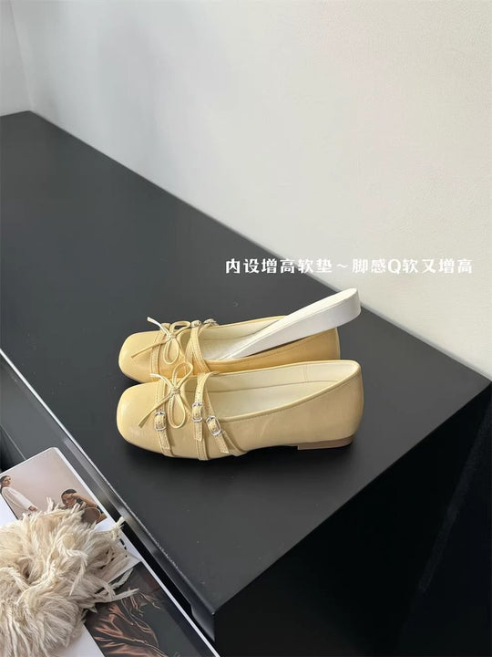 Damen elegante Ballerinas mit modischen Riemchen und komfortabler Sohle EB