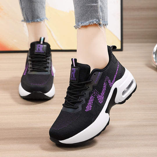 Damen Sportliche Sneakers mit atmungsaktivem Mesh und dämpfender Sohle EB