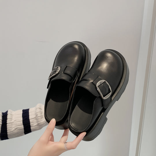 Damen Clogs mit elegantem Schnallenverschluss und rutschfester Sohle EB