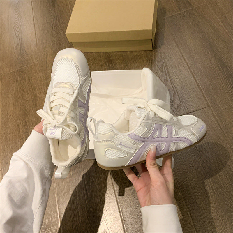 Damen Sportliche Sneakers mit atmungsaktiver Mesh-Oberfläche und stoßdämpfender Sohle EB