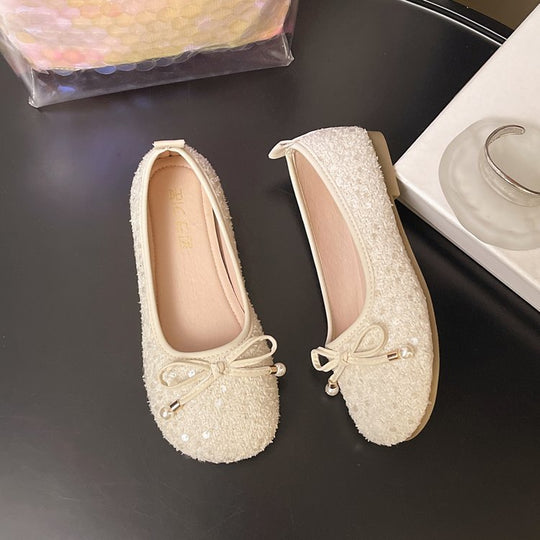 Damen Ballerinas mit zierlichem Perlenakzent EB